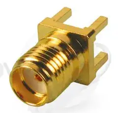 Normal SMA connector with recessed dielectric