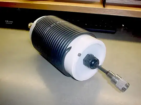 Coax wrapped repeatedly around a large-diameter PVC tube