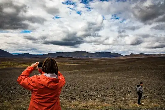 Tourists in the Eastfjords region