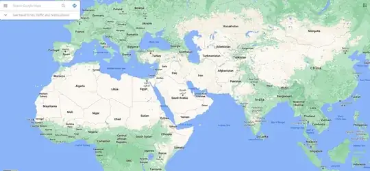 map of Asia, northern Africa and southern Europe