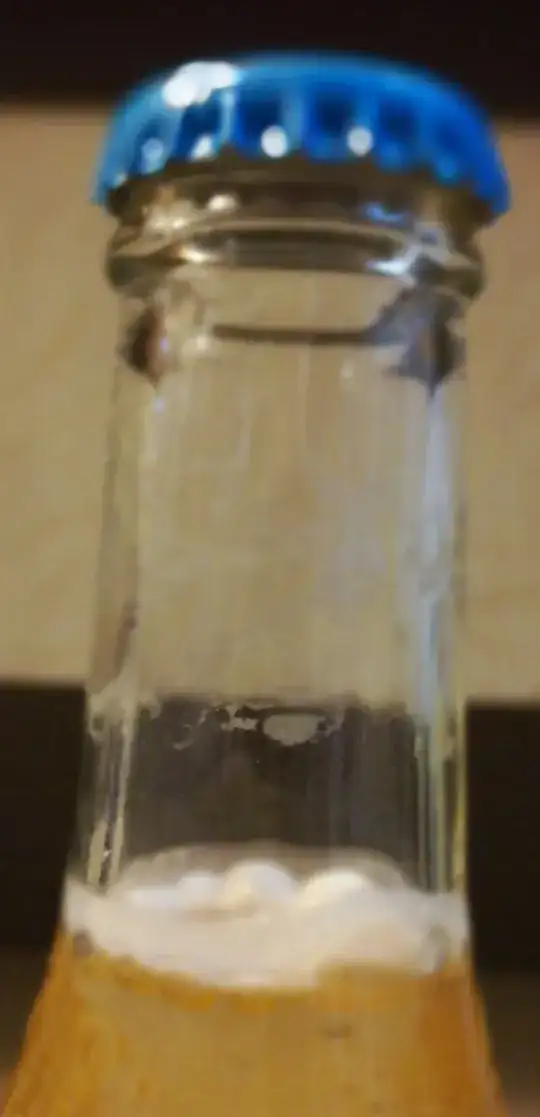 side view, 9 days after bottling