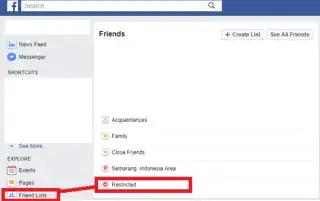 Access Restricted list