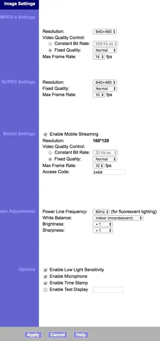 Linksys WVC54GCA Wireless Internet Monitoring Camera, image admin configuration page
