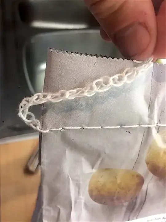 Potatoe package knot