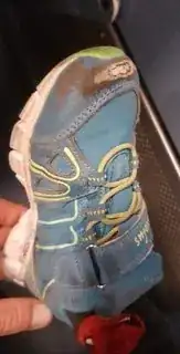 Kids shoes get worn on the toes