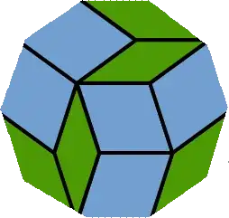 the part of the tiling arising from a single almost-intersection