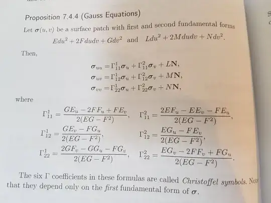 Gauss equations