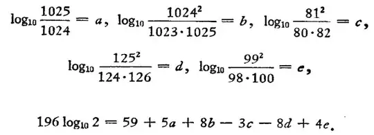 calculating log(2)