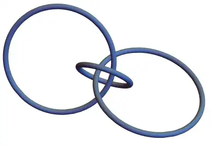 Stereographic projection of 3-component Hopf link