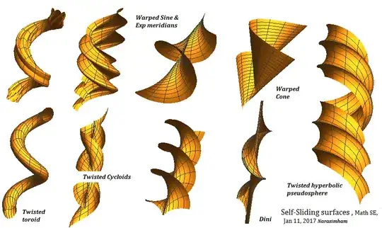 Twisted/Warped/Screw Motion Surfaces