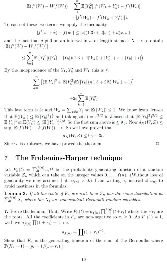 Berry Esseen via Stein page 12