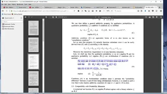 Scotts condition extended with archimedean condition (A)