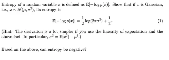 Question regarding entropy