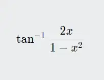\tan ^{-1}\dfrac {2x}{1-x^{2}}