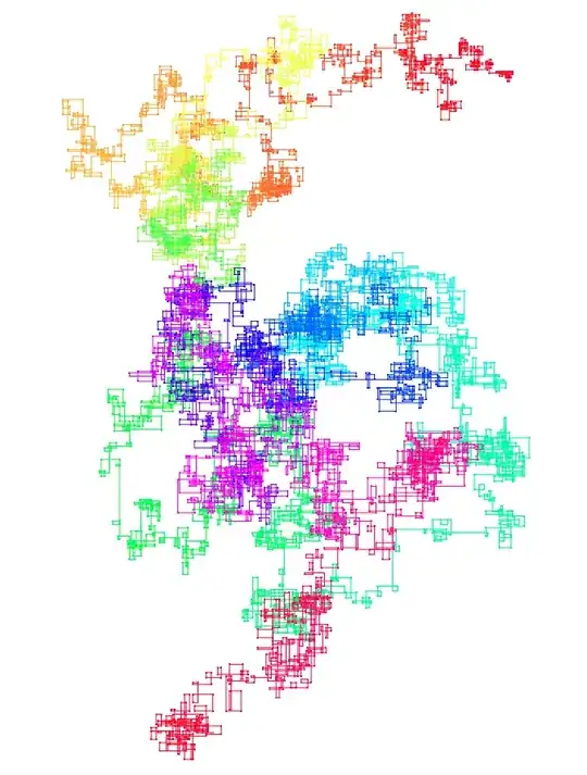 primes to 100000 with a turn-angle of 90 degrees