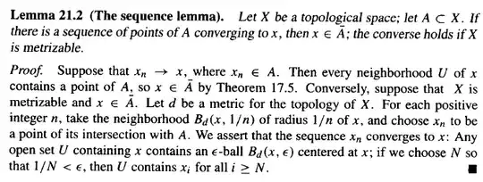 Proof of sequence lemma