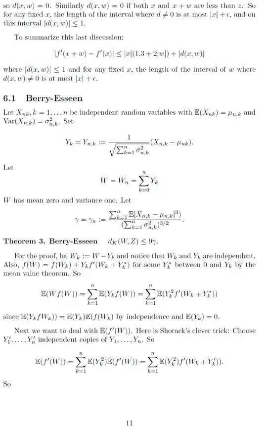 Berry Esseen via Stein page 11