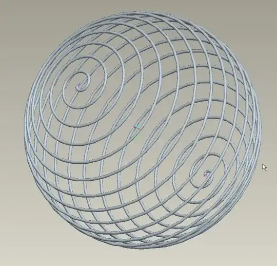 spiral path on a sphere