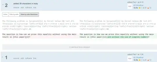 Some differences between revisions