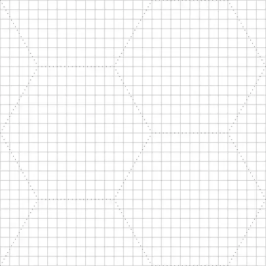 Optical illusion of mathematically impossible distorted honeycomb on square grid