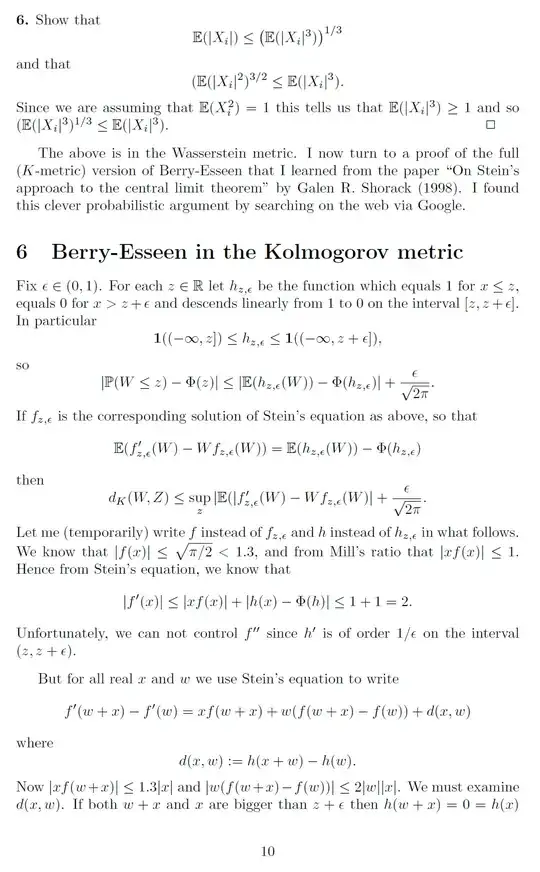 Berry Esseen via Stein page 10