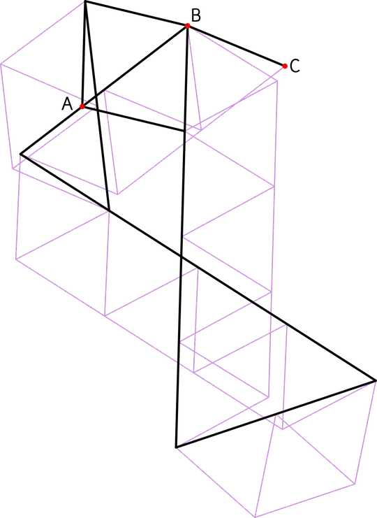 Collinear jack, ABC is 120°