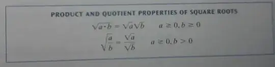 Product and quotient properties of square roots