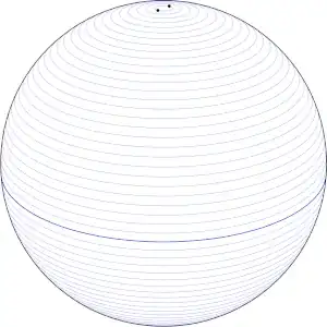 Parallels on a sphere are not straight