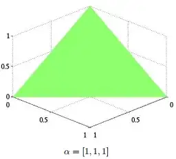 Uniform distribution over equilateral triangle