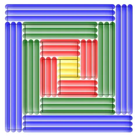 Cover plane by line segments
