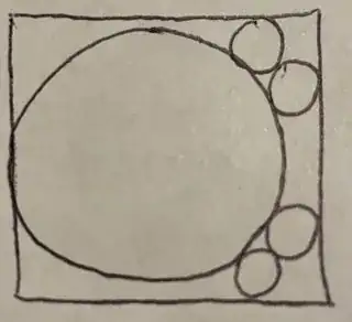 square with big coin and four small coins square with big coin and four small coins