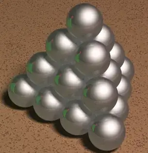 Stack of Silvered Balls