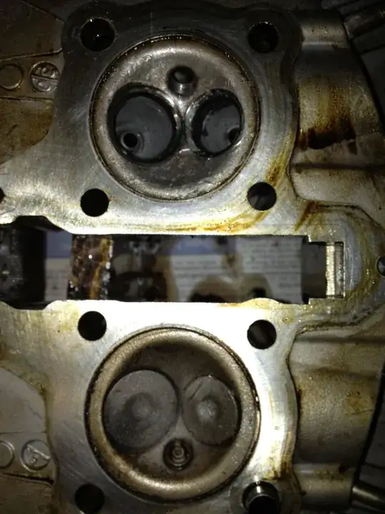 Image of the damaged cylinder; on top