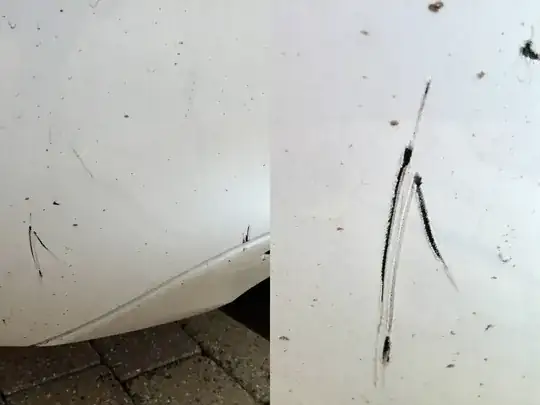 BMW 1 Series 116 D (2016) bumper scratch