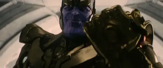 Thanos seen wearing a left hand glove