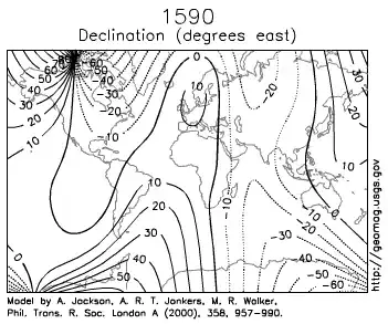 Declination map