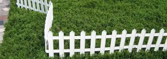 a small ornamental garden fence