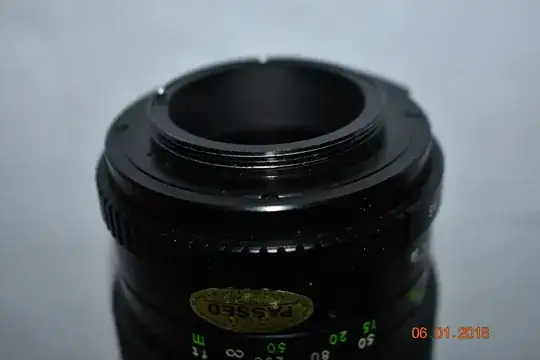 Rear of lens