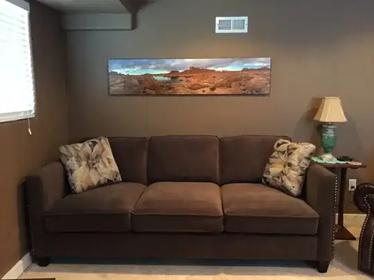 Here's an example of a mounted panoramic print we'd done from a customer's panoramic photo taken with an iPhone.