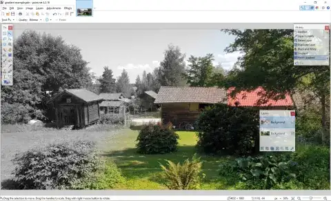 Gradient from BW to color