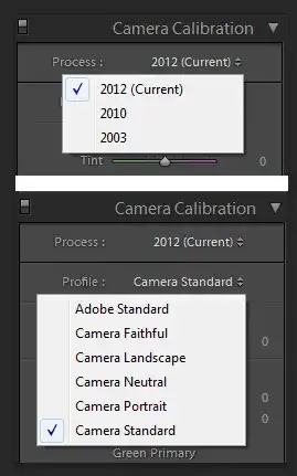 lightoom camera calibrations