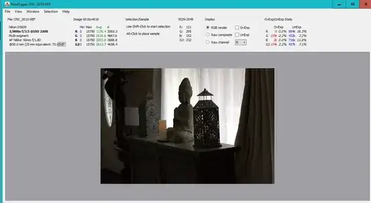 Sample RawDigger display