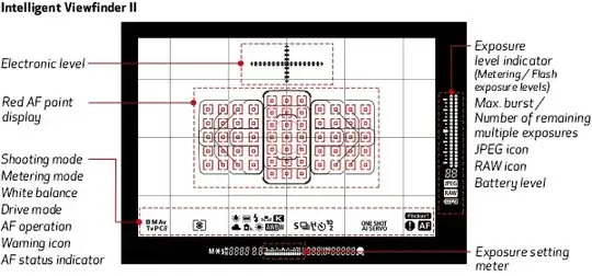 Canon EOS 1DX Mark II viewfinder