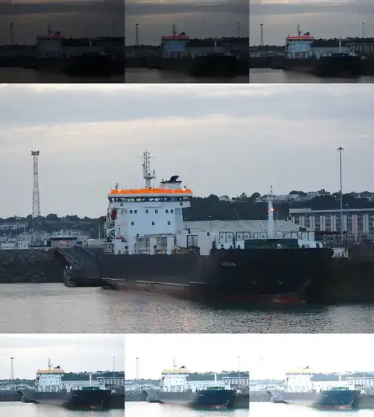 set of bracketed images