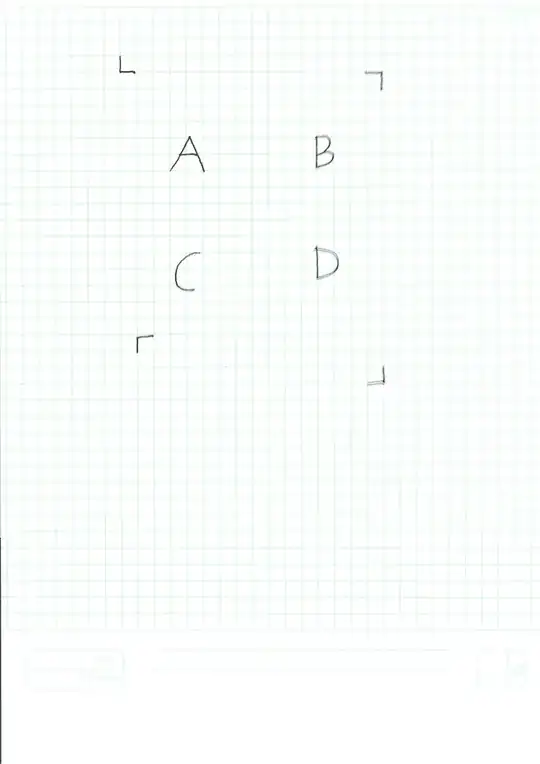 Merged scanned image from vertical & horizontal images