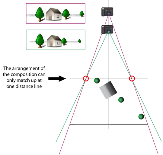 two cameras lined up at first tree