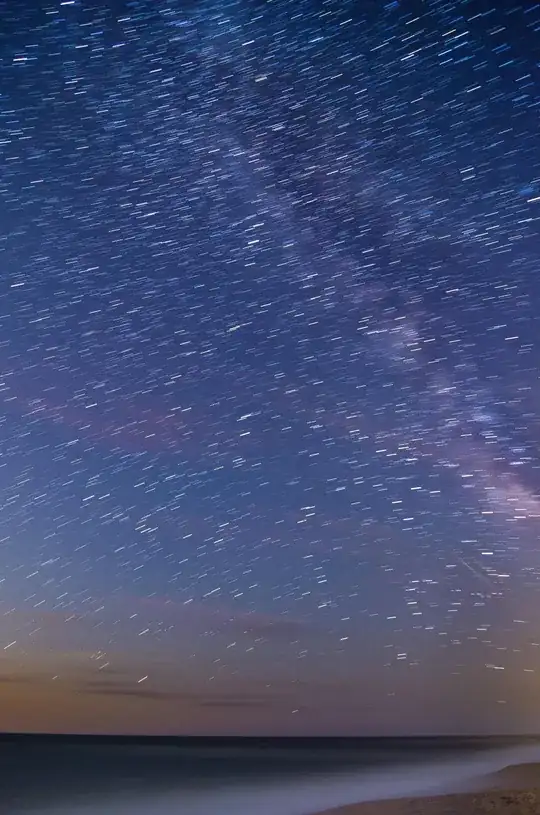 blurry star trails image