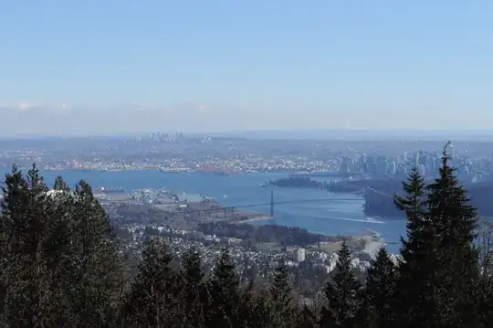 blurry/hazy cityscape