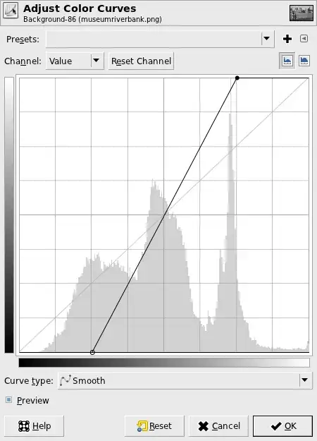 straight curve dialog
