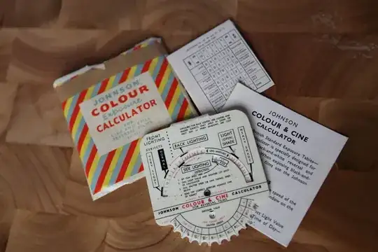 Johnson colour Exposure Calculator